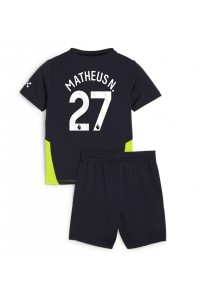 Manchester City Matheus Nunes #27 Babytruitje Uit tenue Kind 2024-25 Korte Mouw (+ Korte broeken)